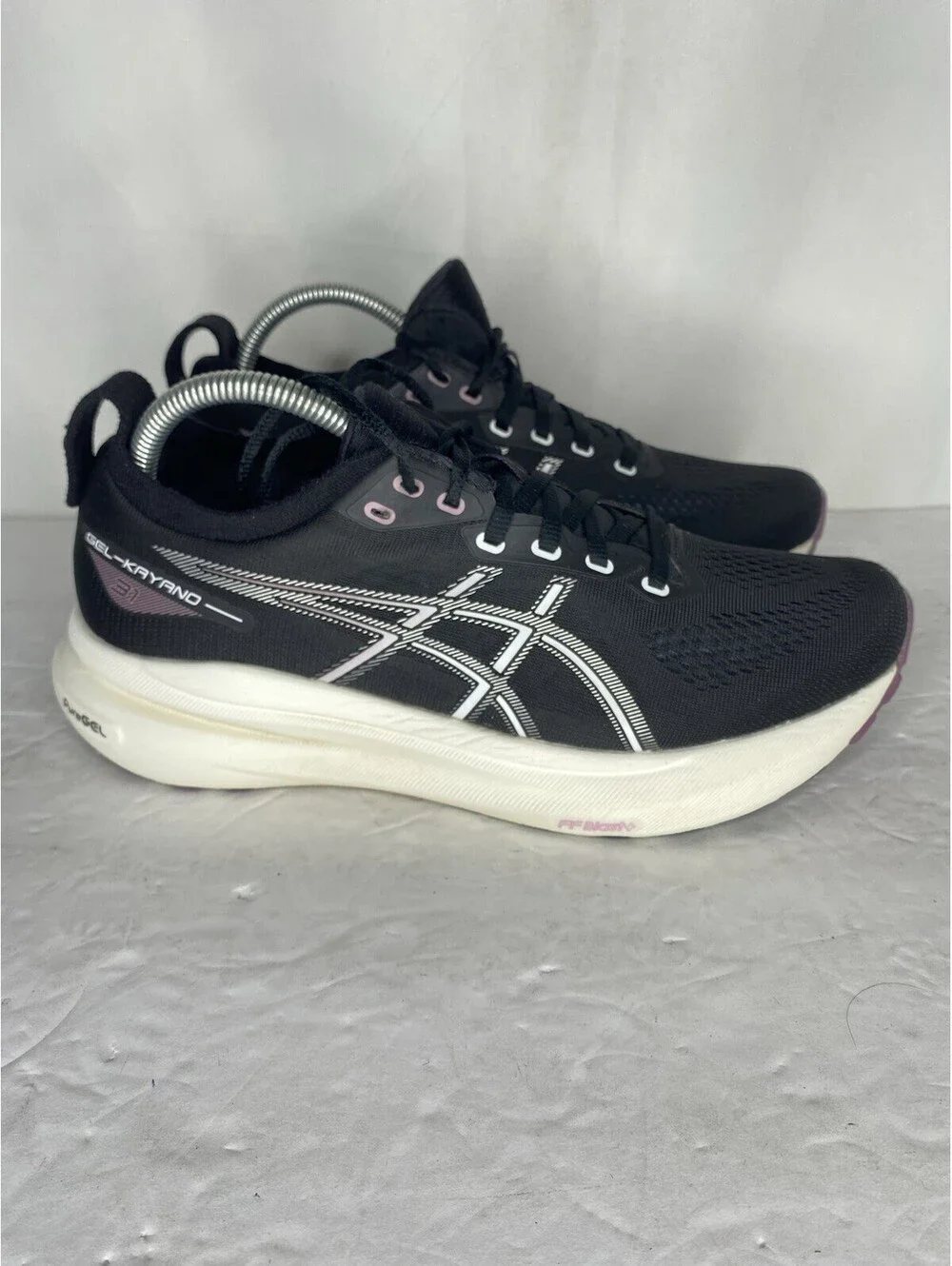 ASICS Gel-Kayano 31 Shoes Womens Size 9 Black Purple Running Sneakers